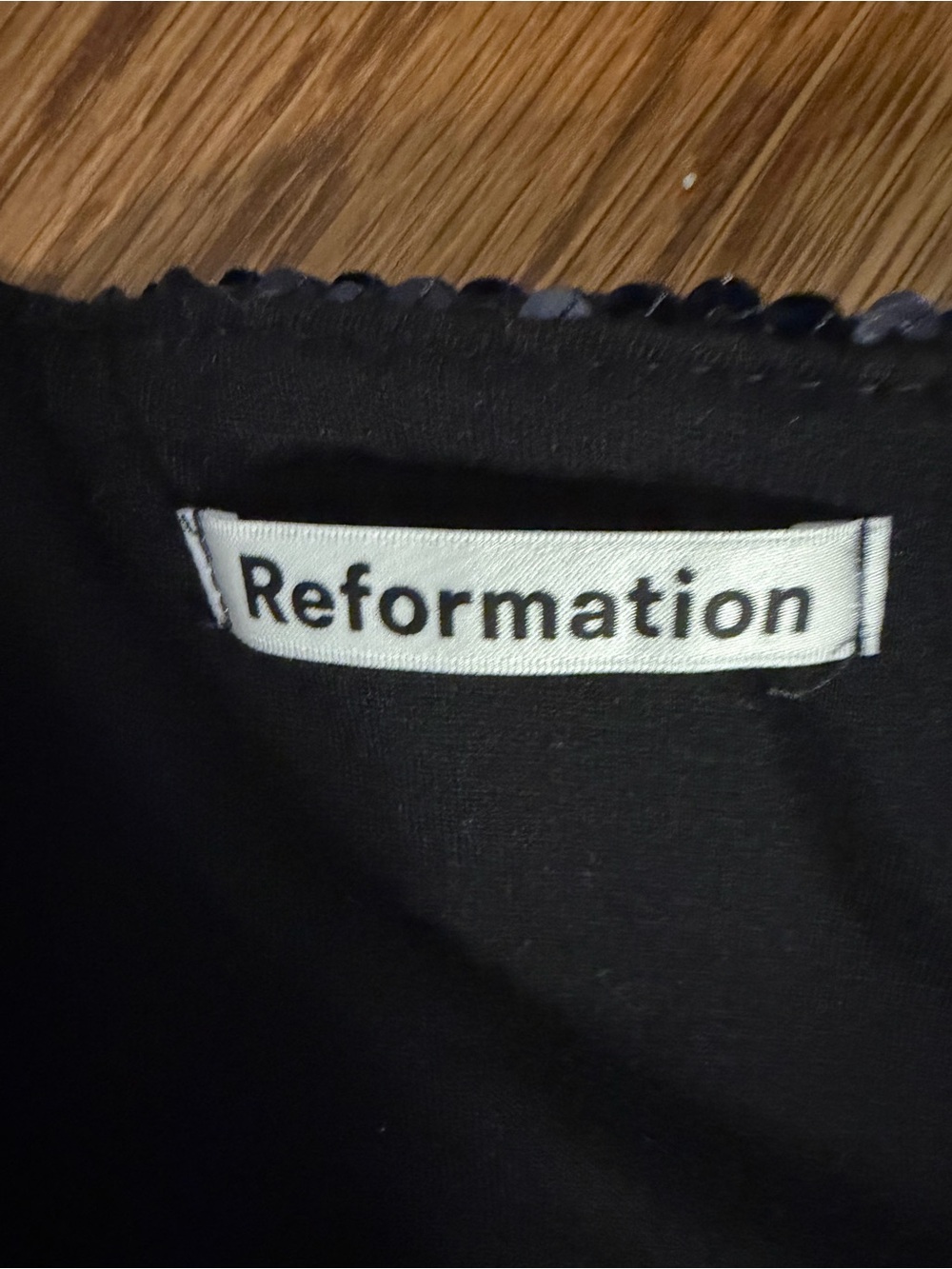 Reformation Black Sequin Boob Tube size 2 - Picture 4 of 6